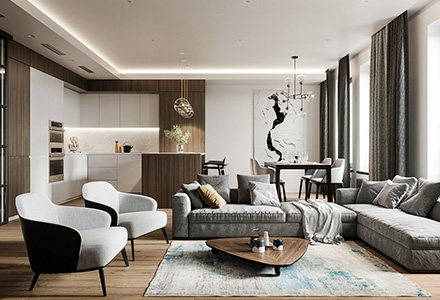 北京紫辰院現代風(fēng)格軟裝設計
